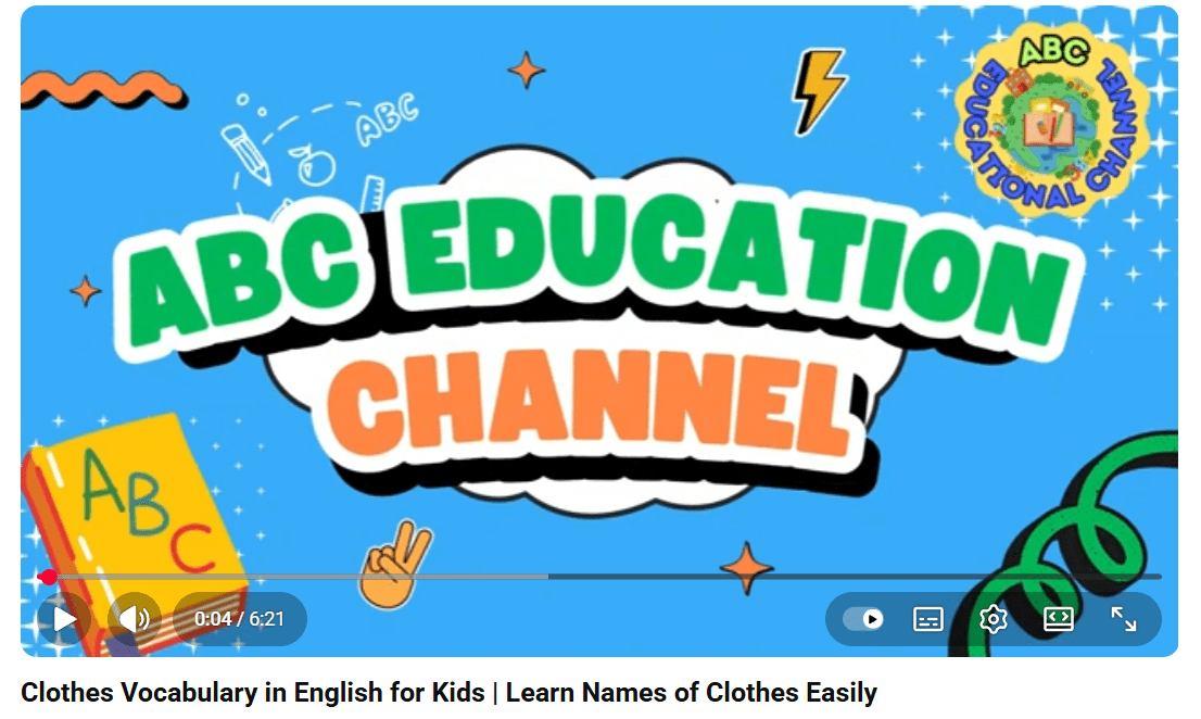 Clothes Vocabulary in English